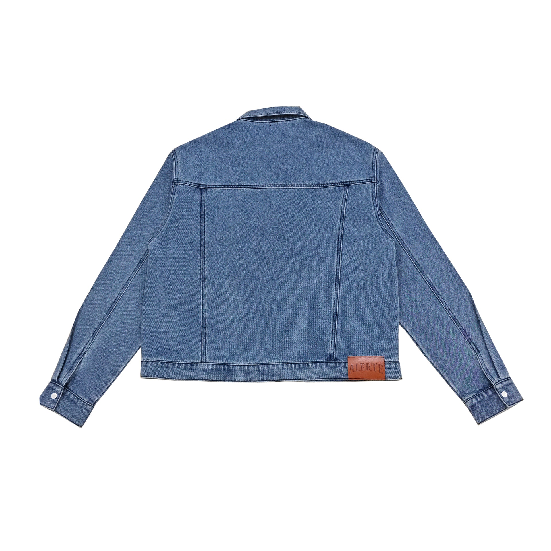 Stone wash blue denim jacket