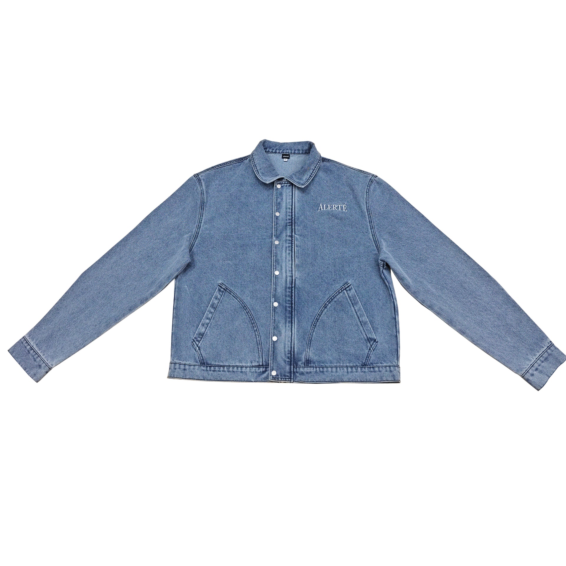Stone wash blue denim jacket