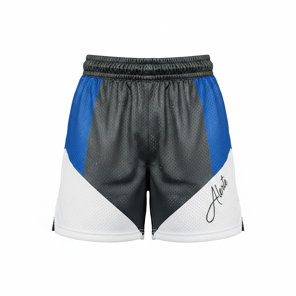 Blue/black/white Mesh shorts