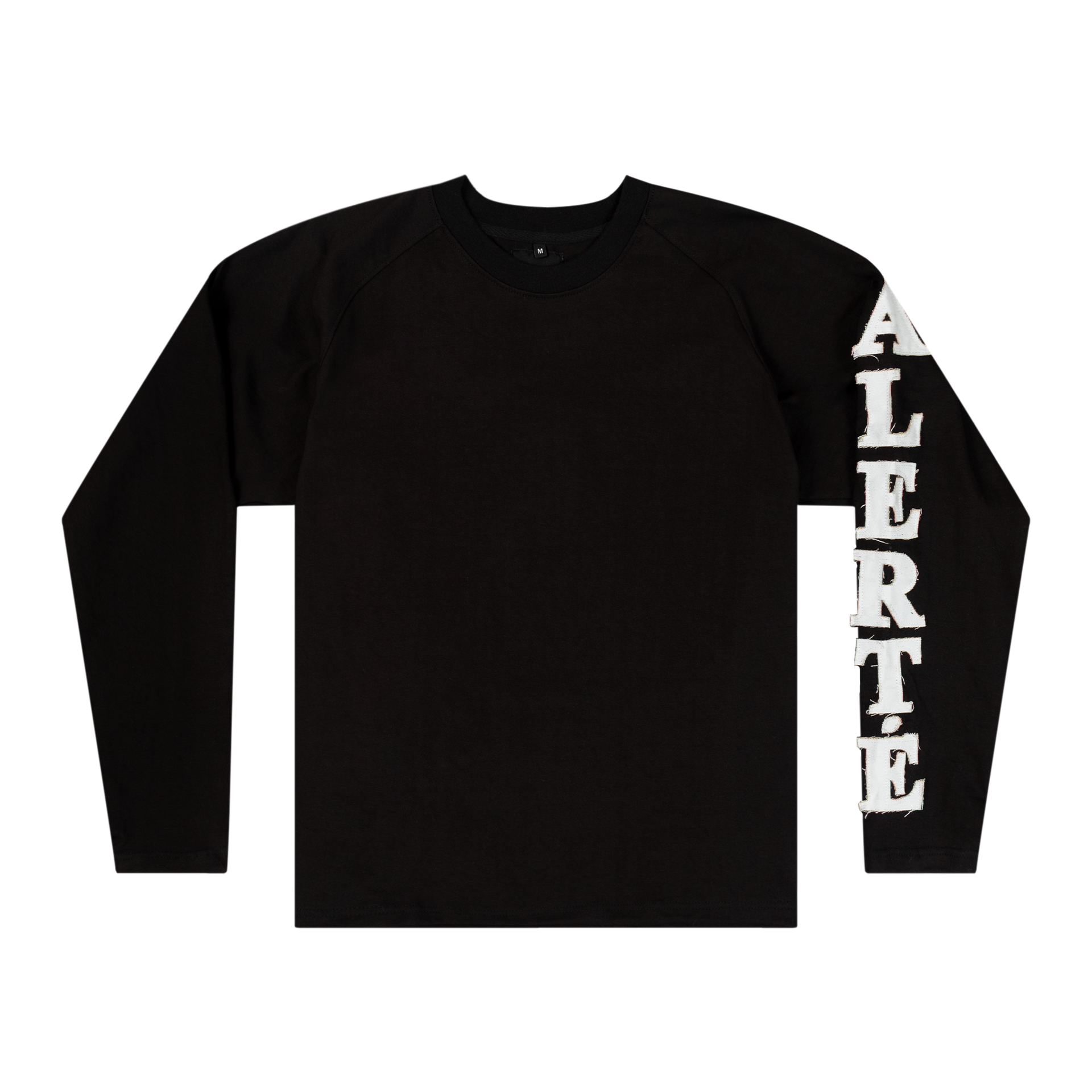 applique longsleeve - black